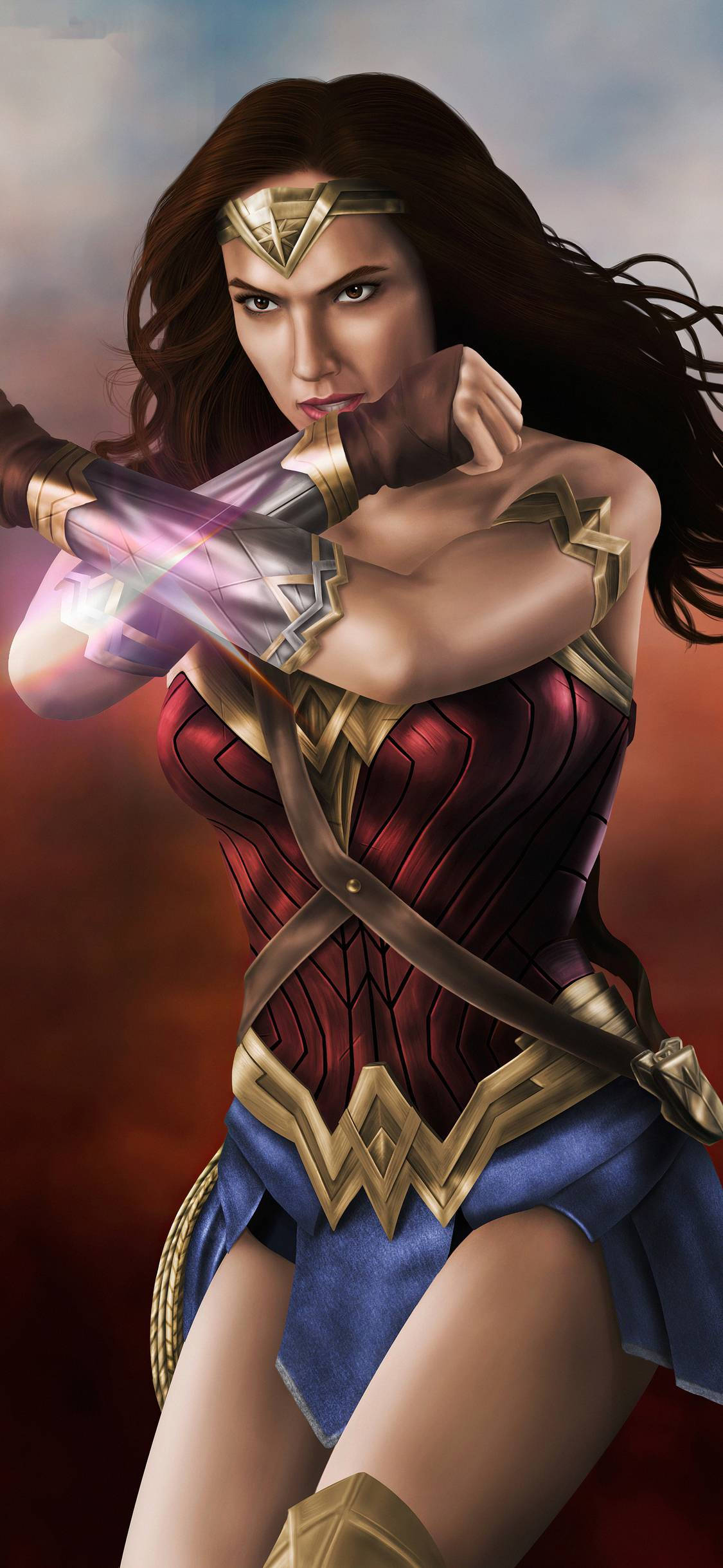 Wonder Woman 1984 Klassieke Posisie Muurpapier