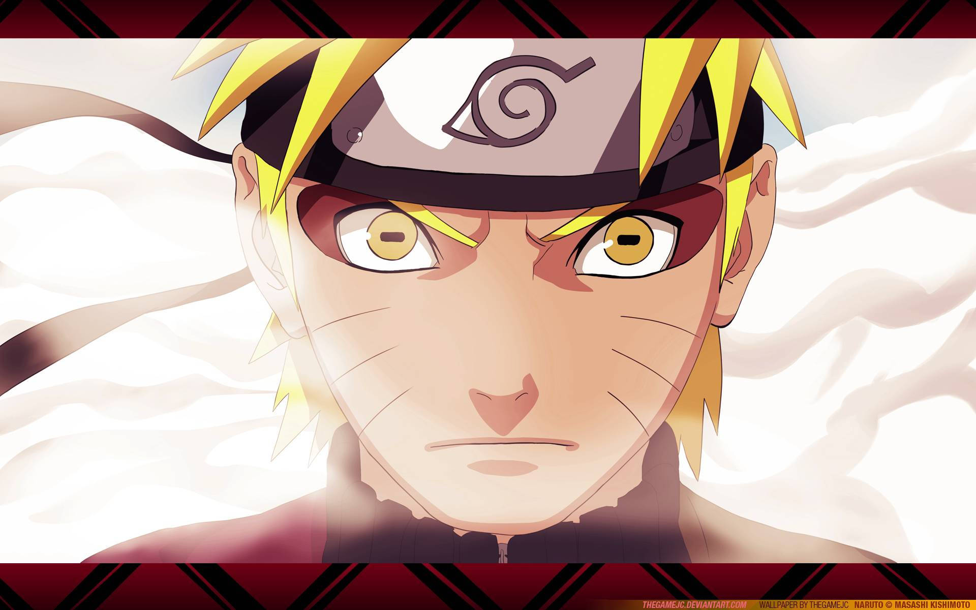 Wonderlike Naruto Sage Gesig Uitdrukking Muurpapier
