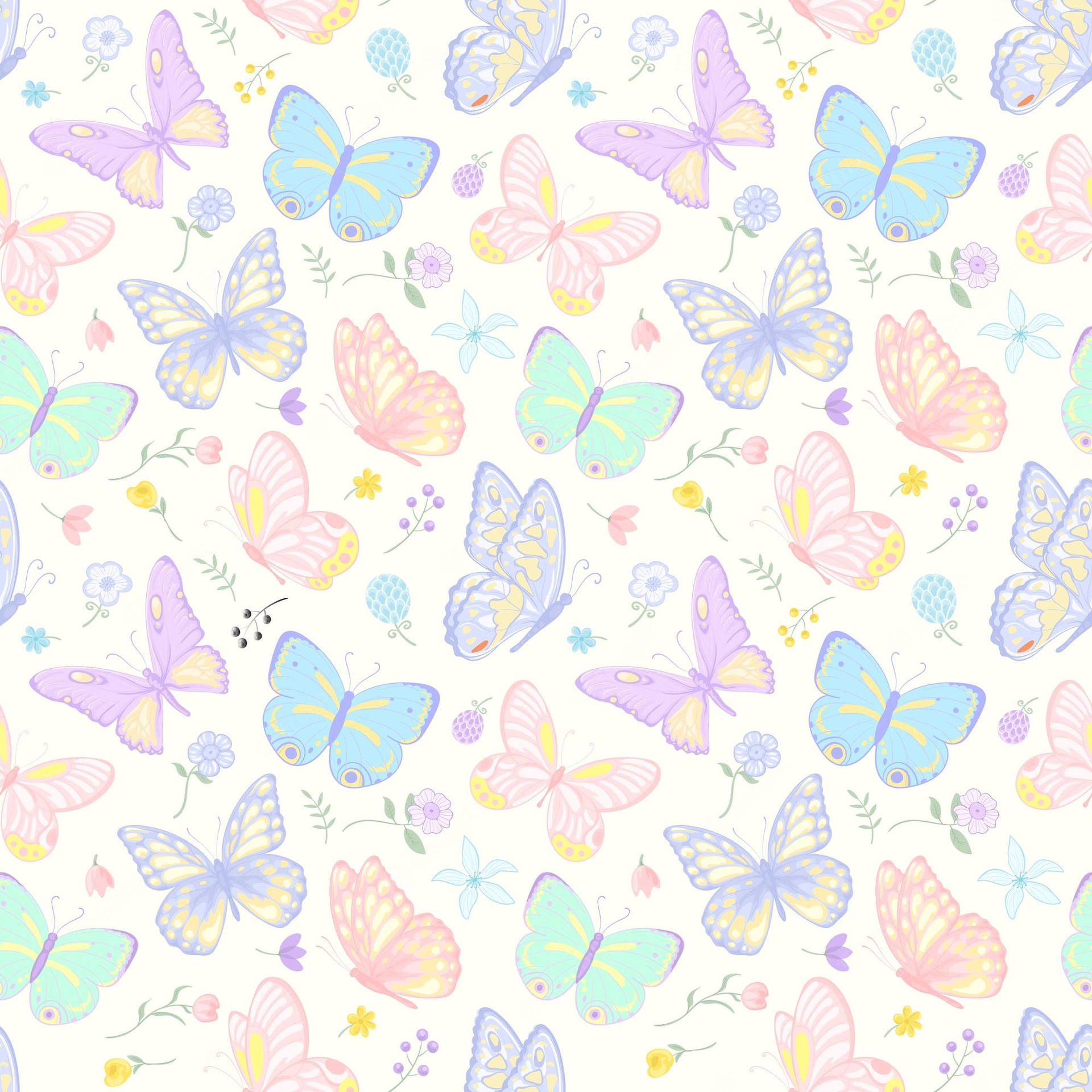 Pastel Skoenlapper — Pastel estetiese GIF Muurpapier