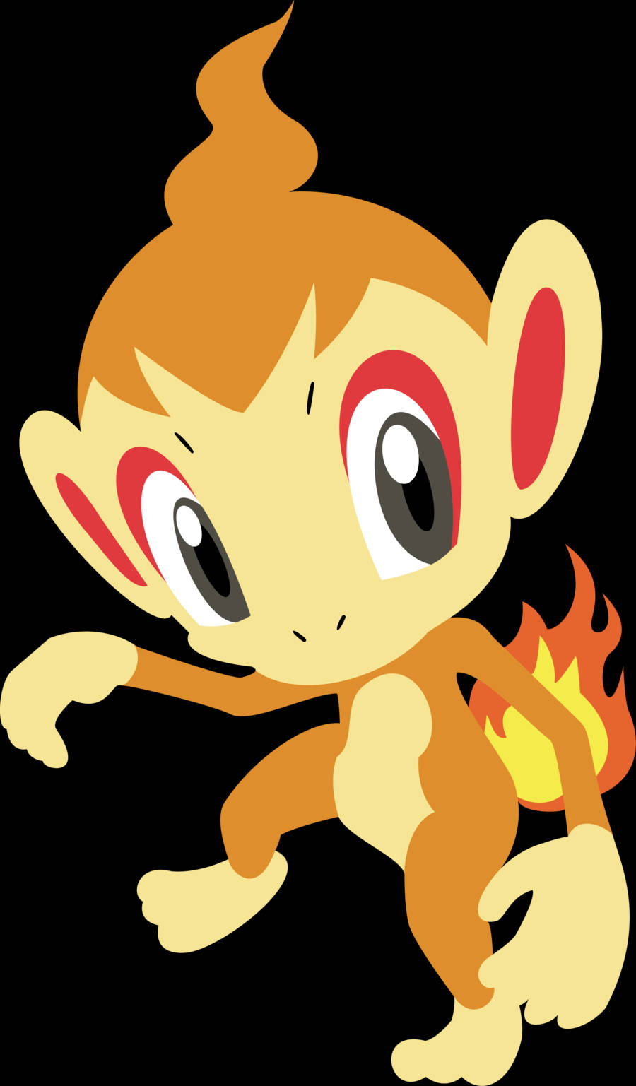 Wonderlike Pokémon Chimchar-fan-kuns Muurpapier