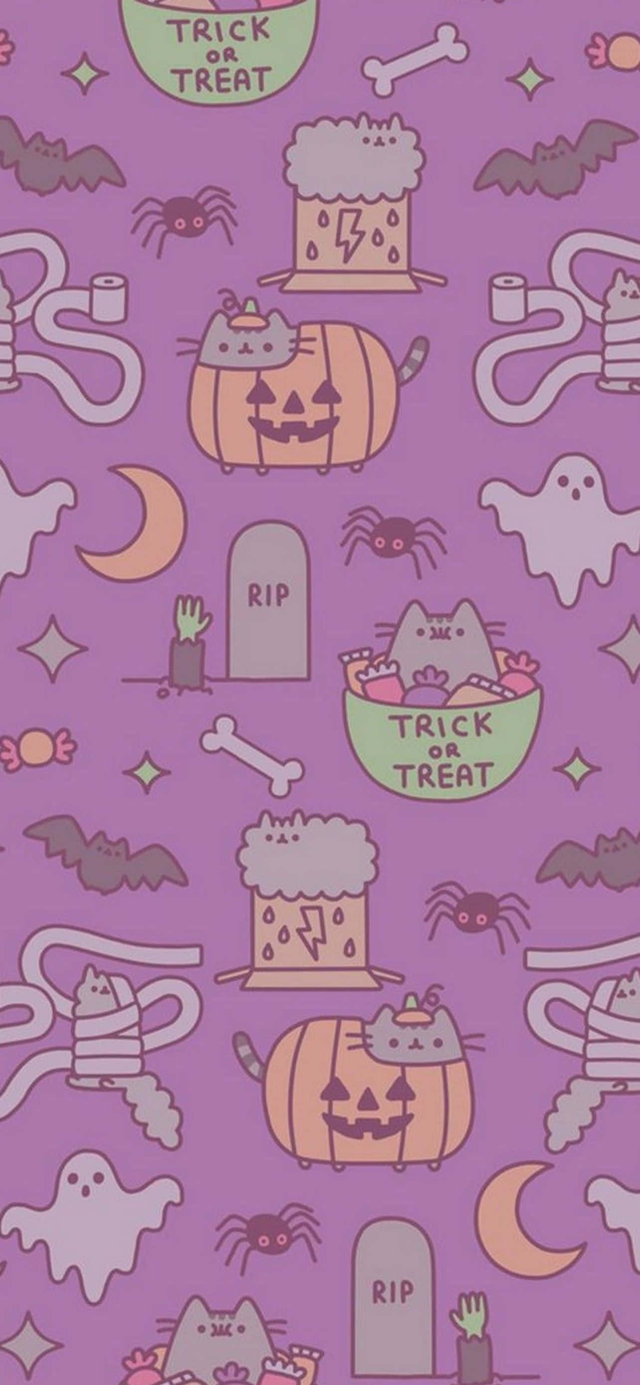 Word spooksterig en wys jou Halloween-gesindheid met hierdie prettige iPhone-agtergrond! Muurpapier