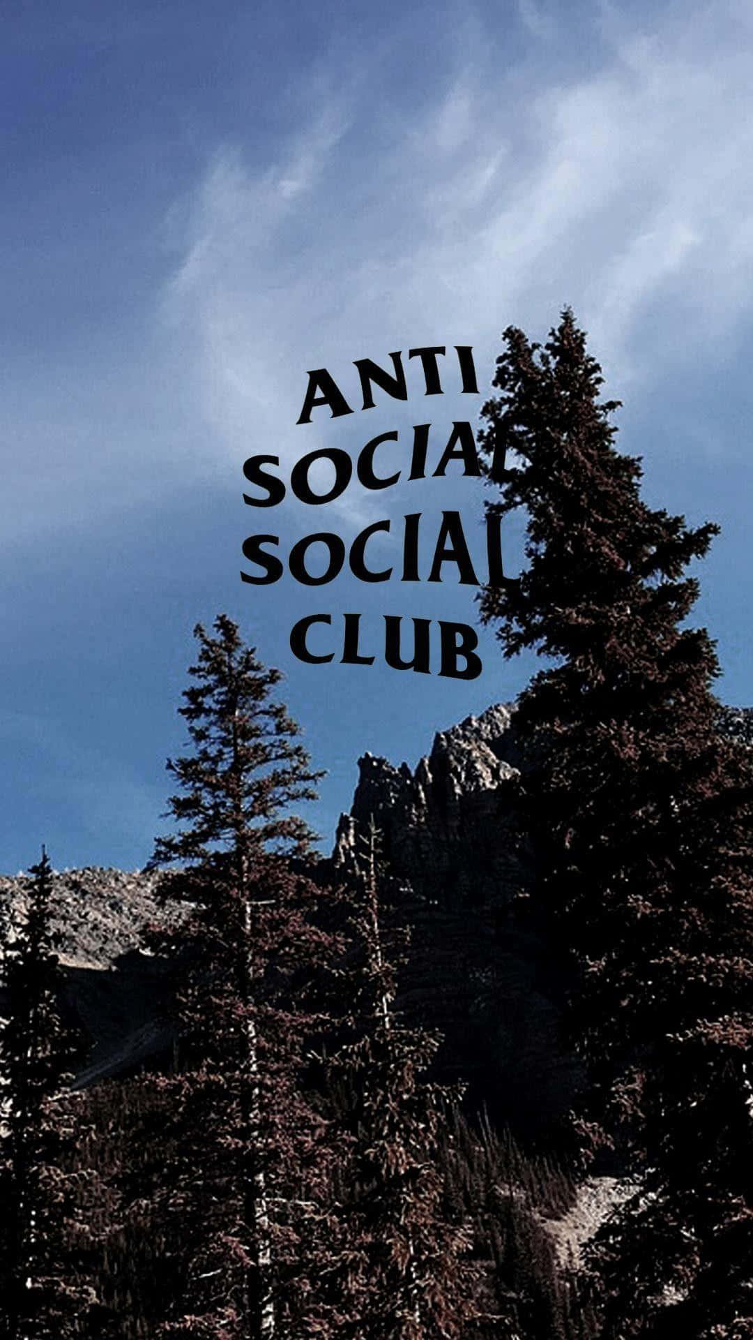 Woud en Logo van Anti Social Club iPhone Muurpapier