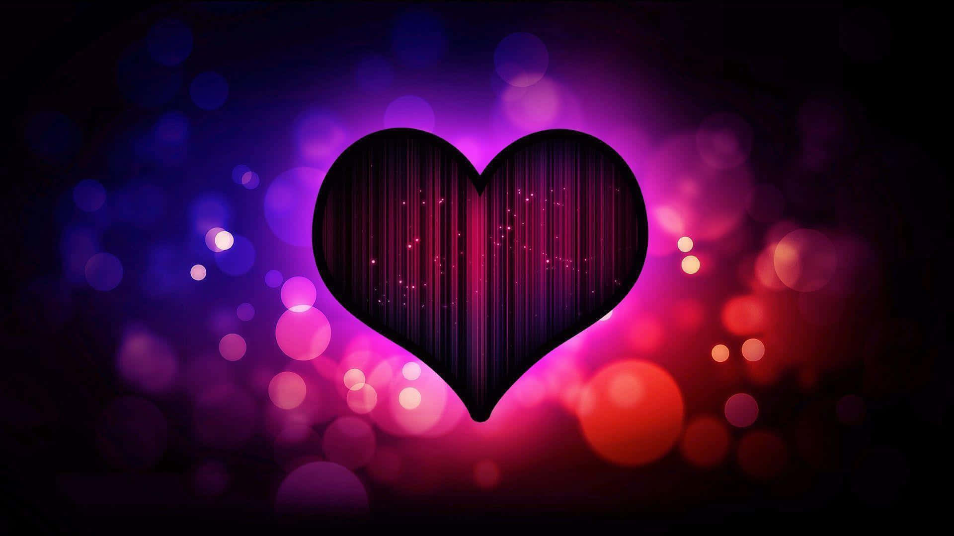 Wys jou geliefdes jou ware gevoelens met 'n pragtige liefdeshart. Muurpapier