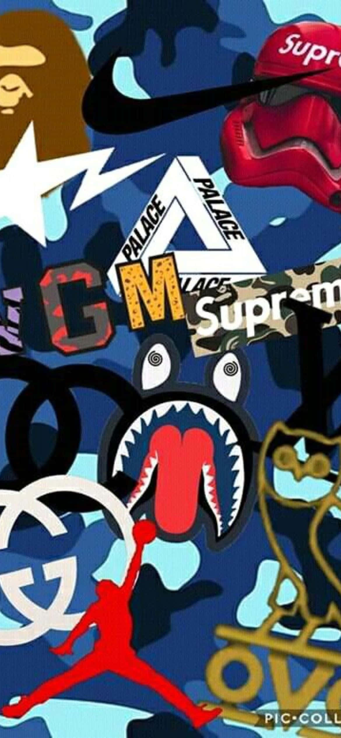 Wys jou persoonlike styl met 'n Bape iPhone 6 Muurpapier