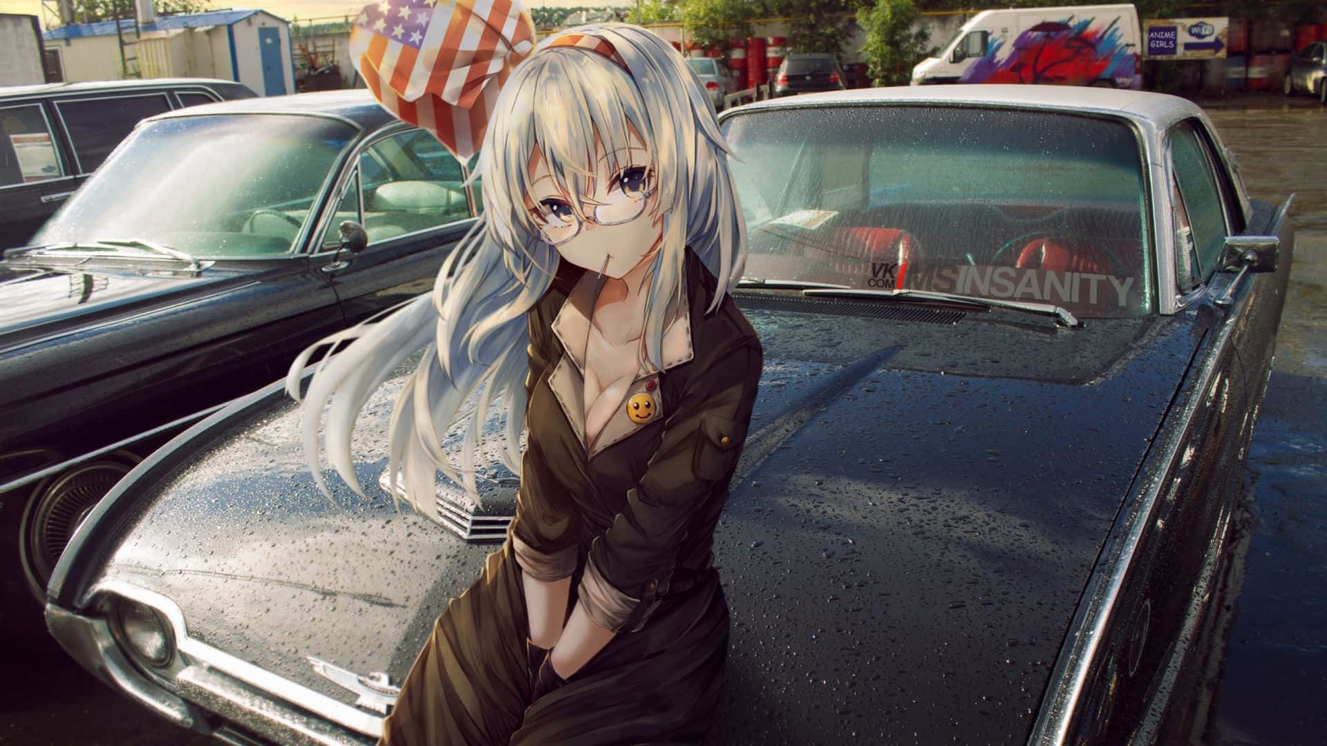 Wys jou styl met hierdie anime-geïnspireerde motor Muurpapier