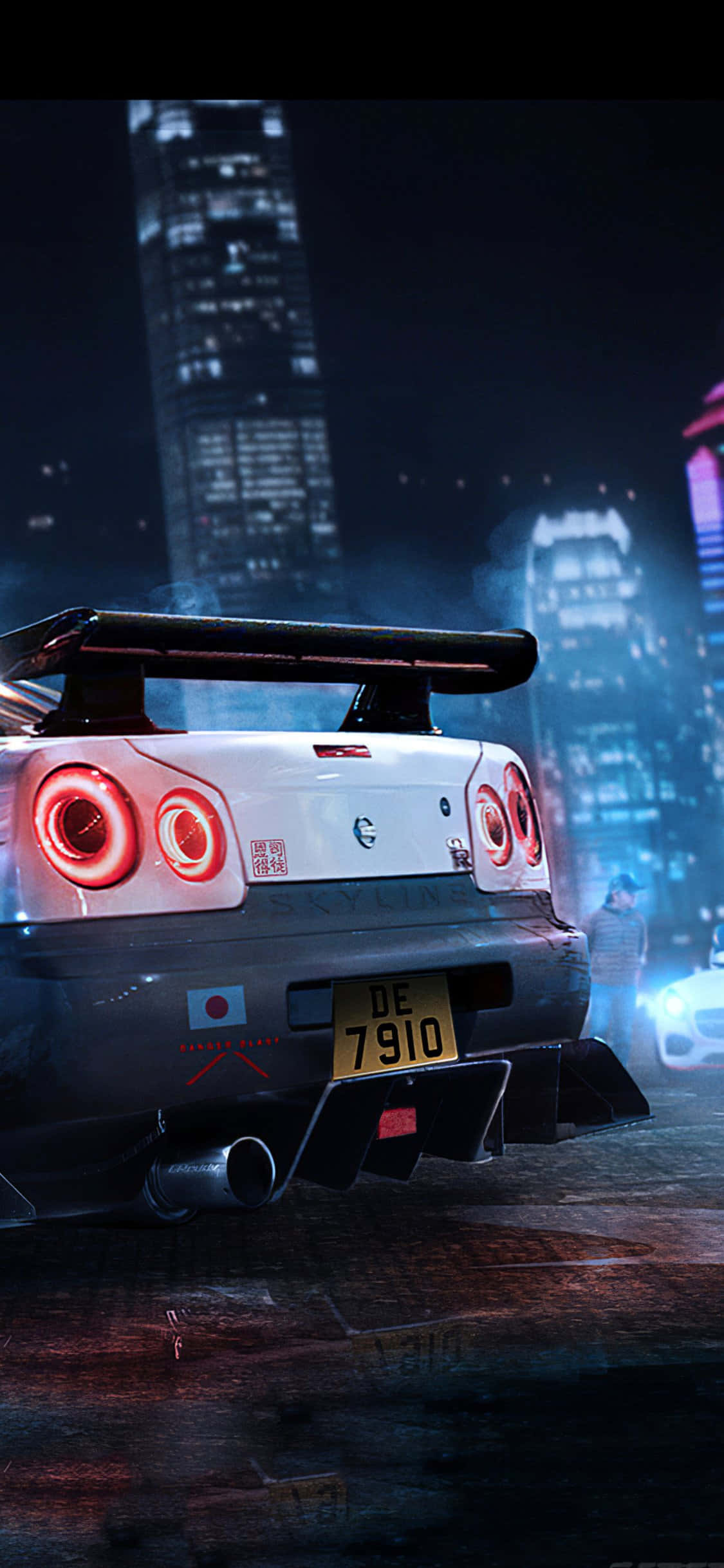 Wys Jou Styl met die Nissan Skyline iPhone Muurpapier