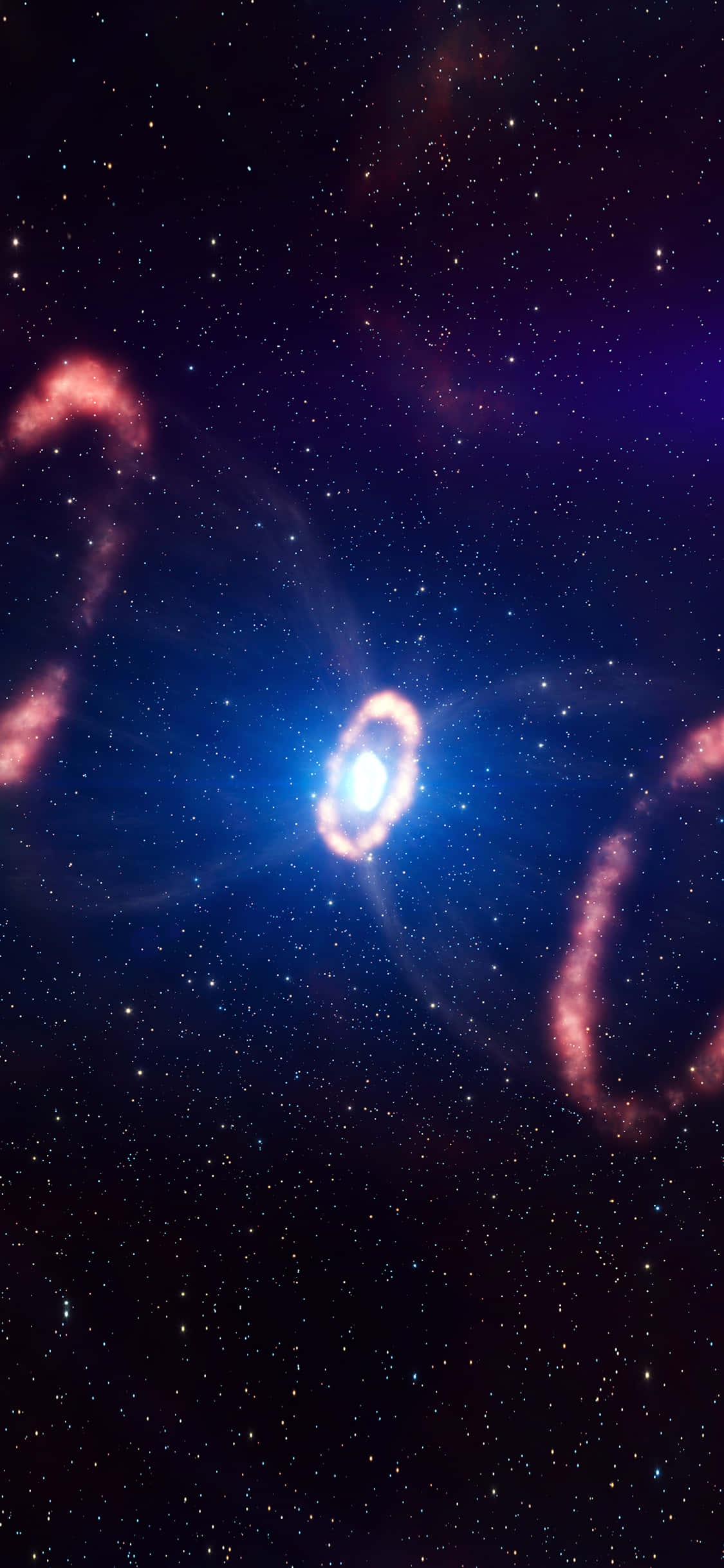 Wys jou styl met 'n pragtige blou gradiënt-galaksie-ontwerp op jou iPhone! Muurpapier