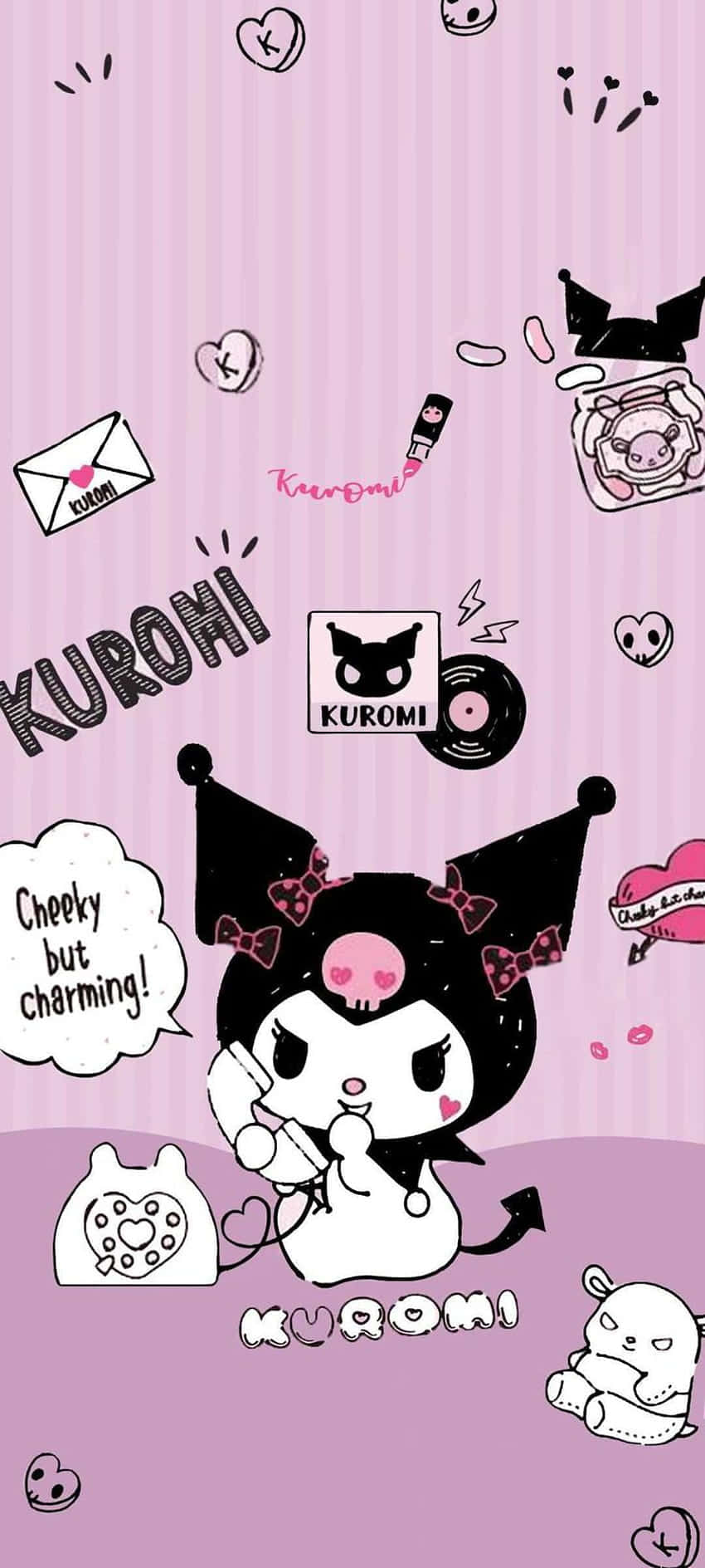 Wys jou ware kleure met Emo Hello Kitty! Muurpapier