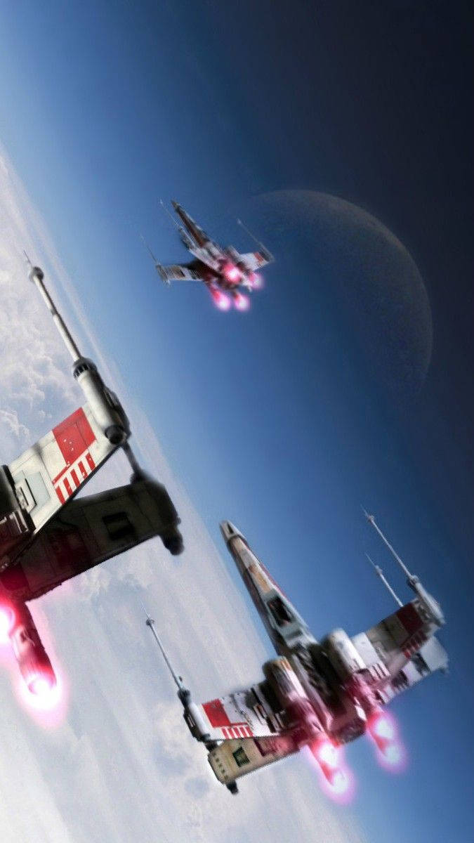 X-Wings Star Wars-selfoon Muurpapier