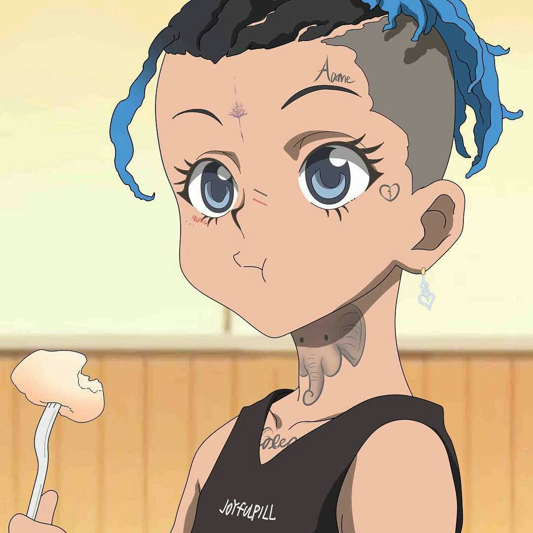 Xxxtentacion Anime Olifant Tatoeëring Muurpapier