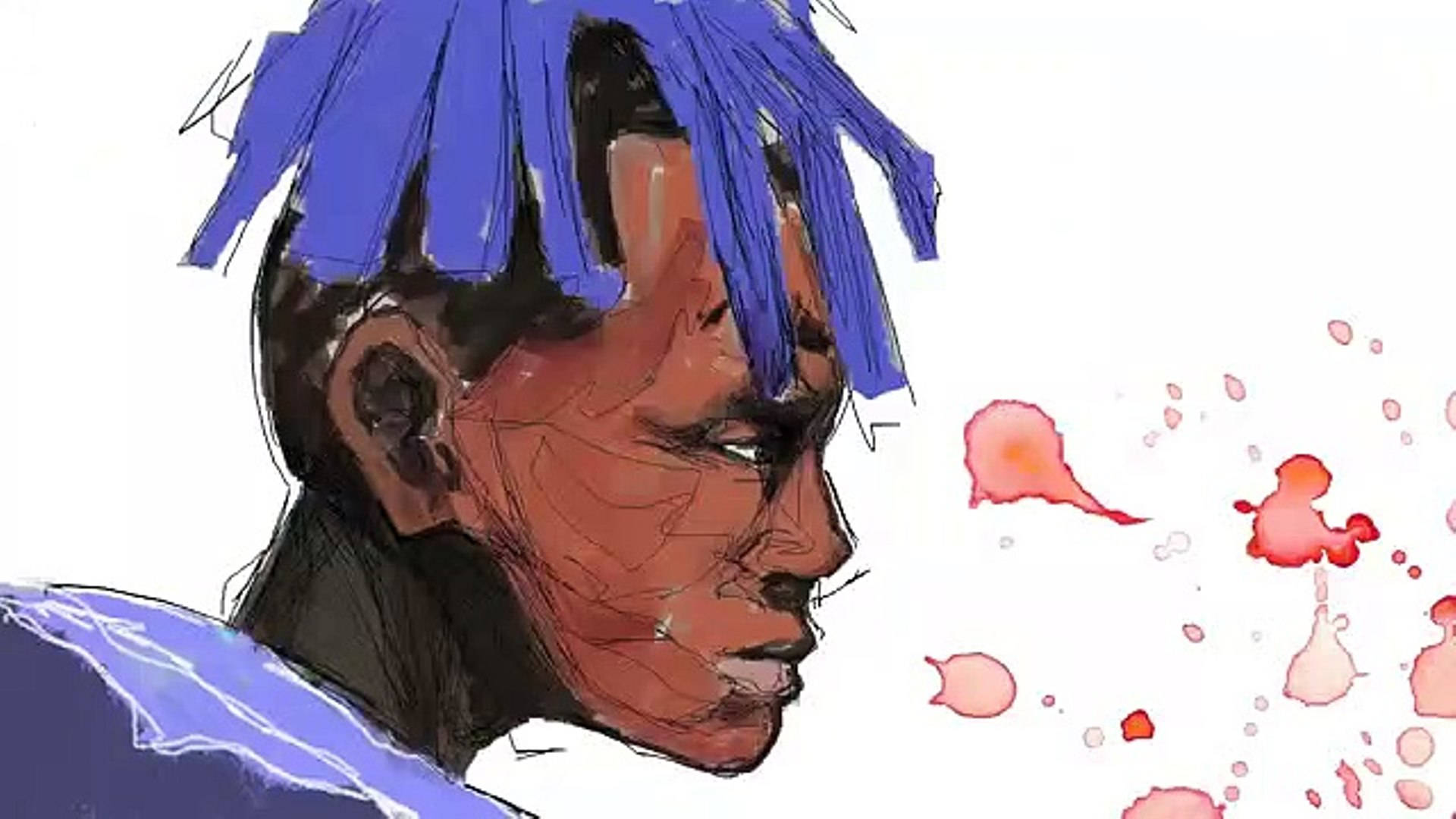 Xxxtentacion Anime Watercolor-kuns Muurpapier