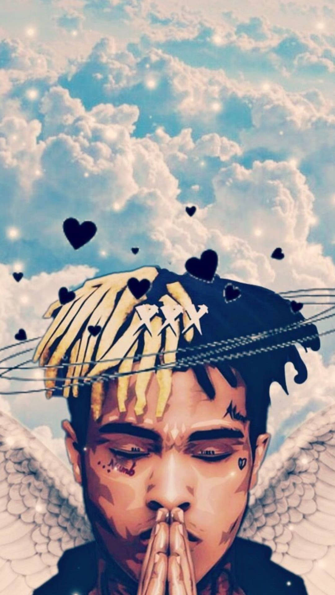 Xxxtentacion Anime Engele Vlerke Muurpapier
