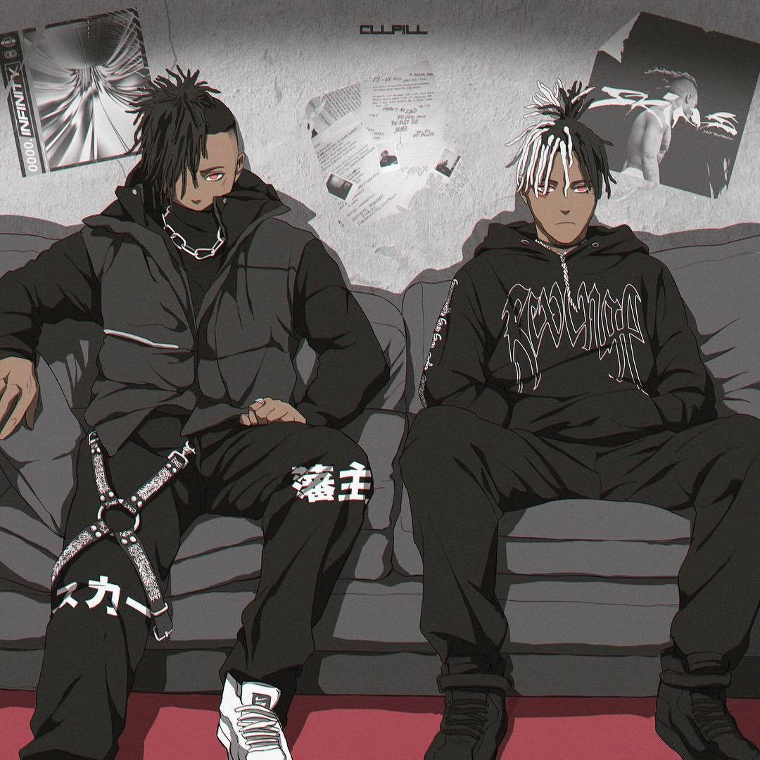 Xxxtentacion Anime Met Scarlxrd Muurpapier