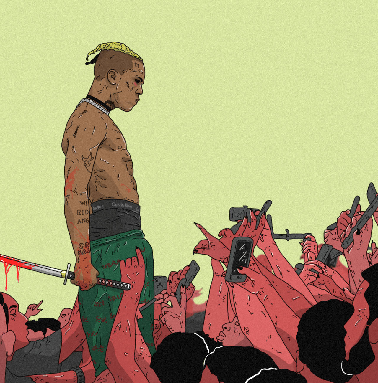 Xxxtentacion Anime In The Skare Muurpapier