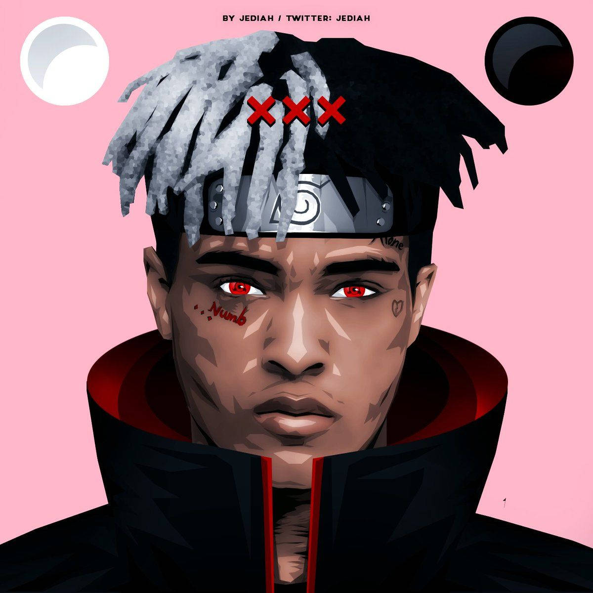 Xxxtentacion Anime Naruto se Kopbedekking Muurpapier