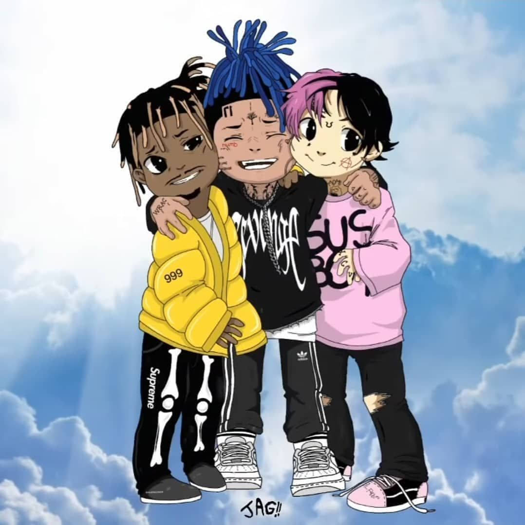 Xxxtentacion Anime en Vriende Muurpapier
