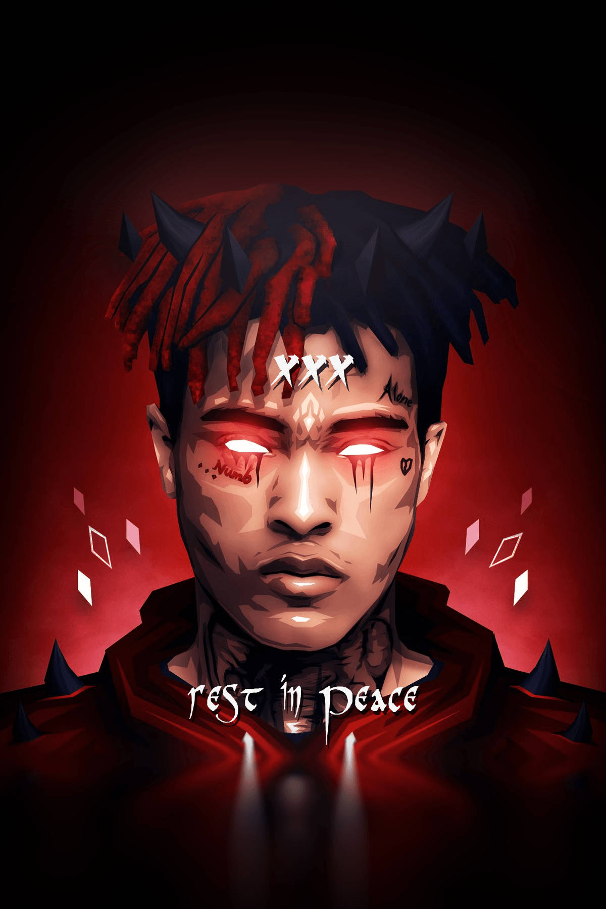 Xxxtentacion Anime Rapper Met Horings Muurpapier
