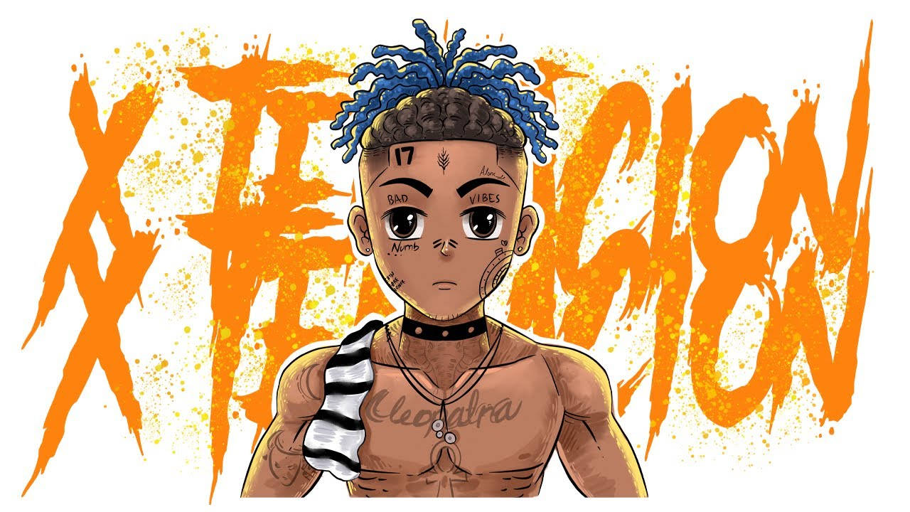 Xxxtentacion Anime Kreatiewe Kuns Muurpapier