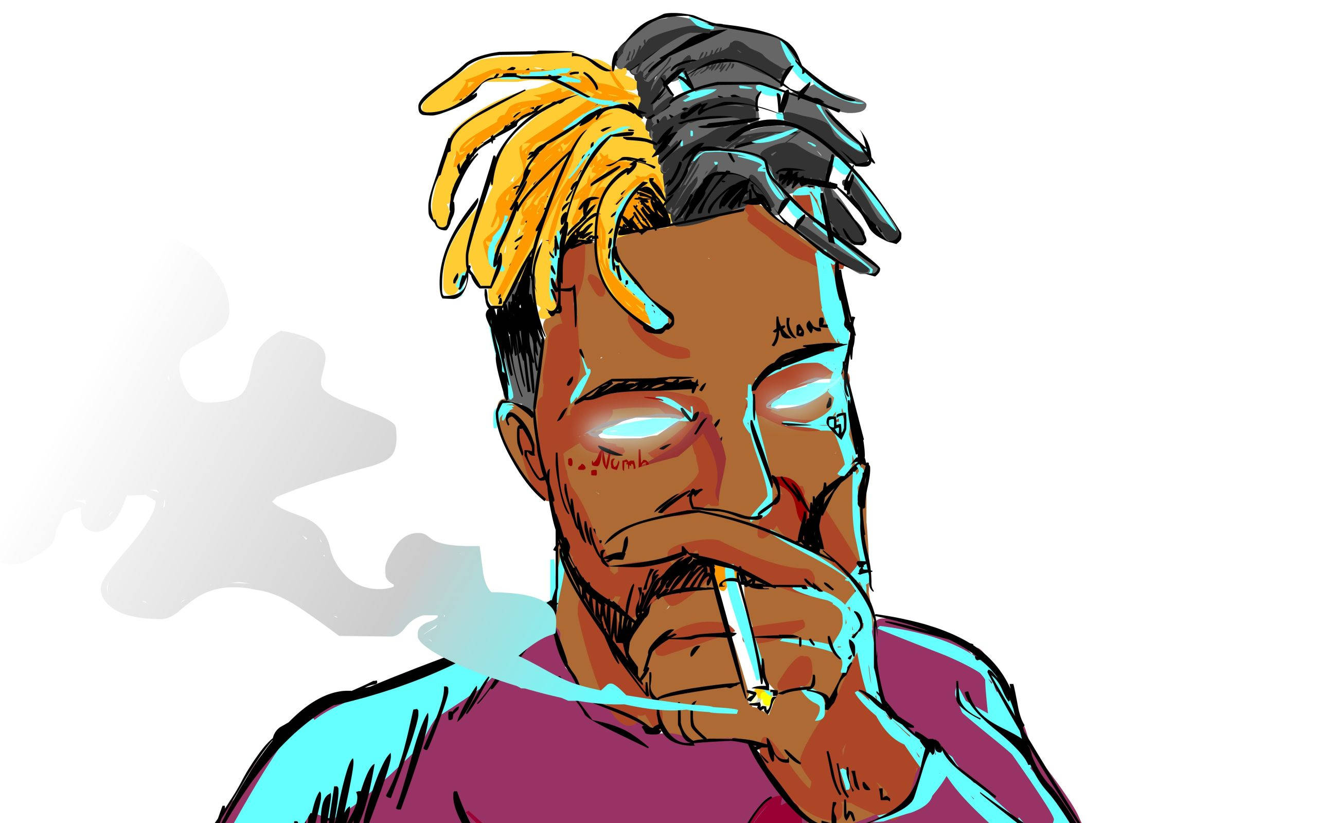 Xxxtentacion Anime Sigaret Muurpapier