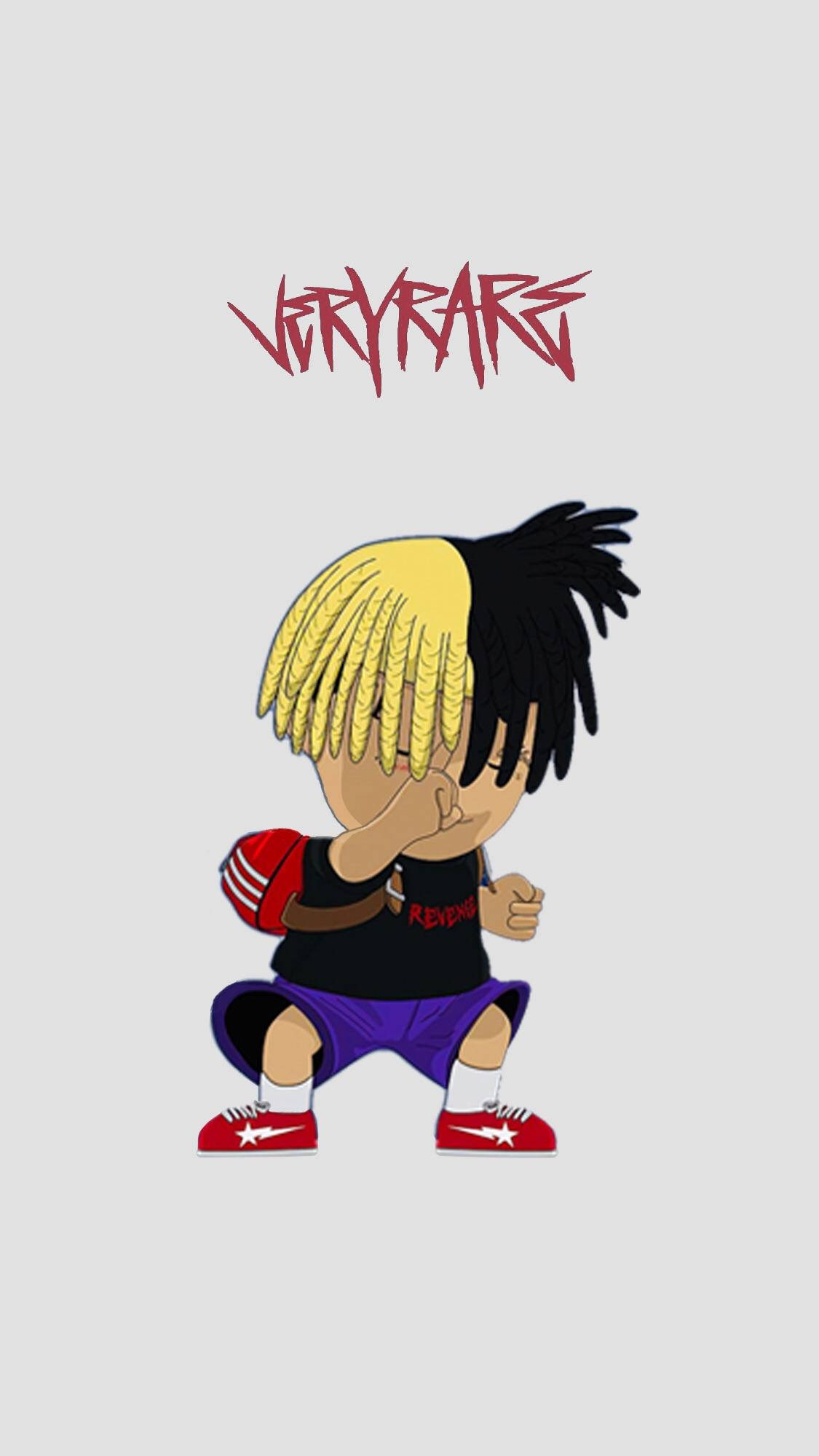 Xxxtentacion Anime Tweekleurige Hare Muurpapier