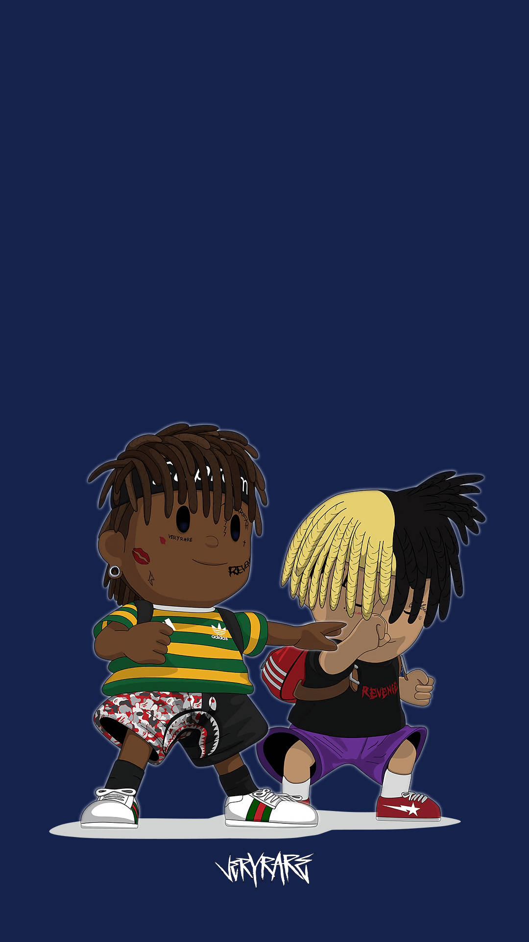 XXXTentacion en Juice Wrld Anime Muurpapier