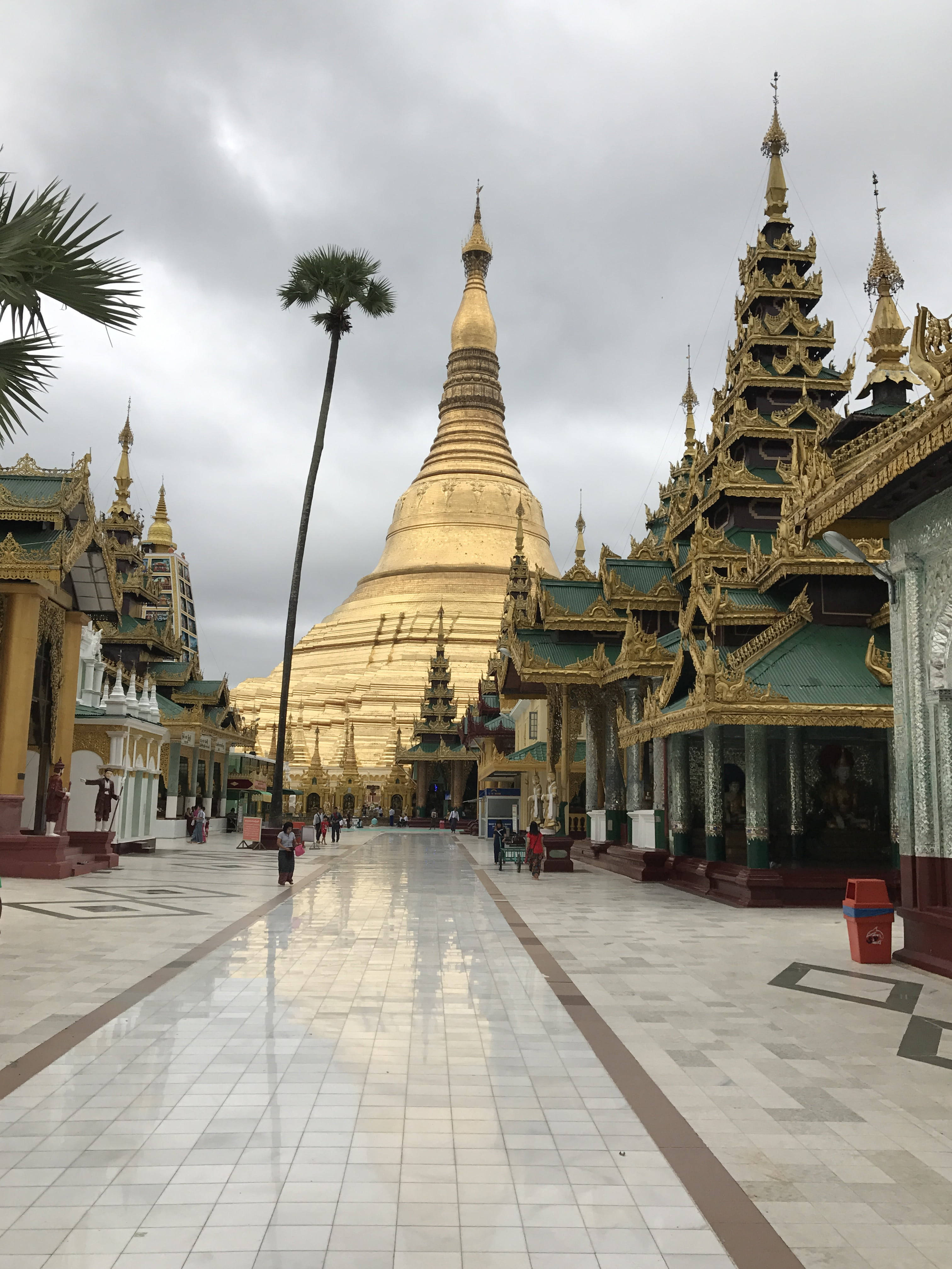Yangon Shwedagon Kompleks Muurpapier