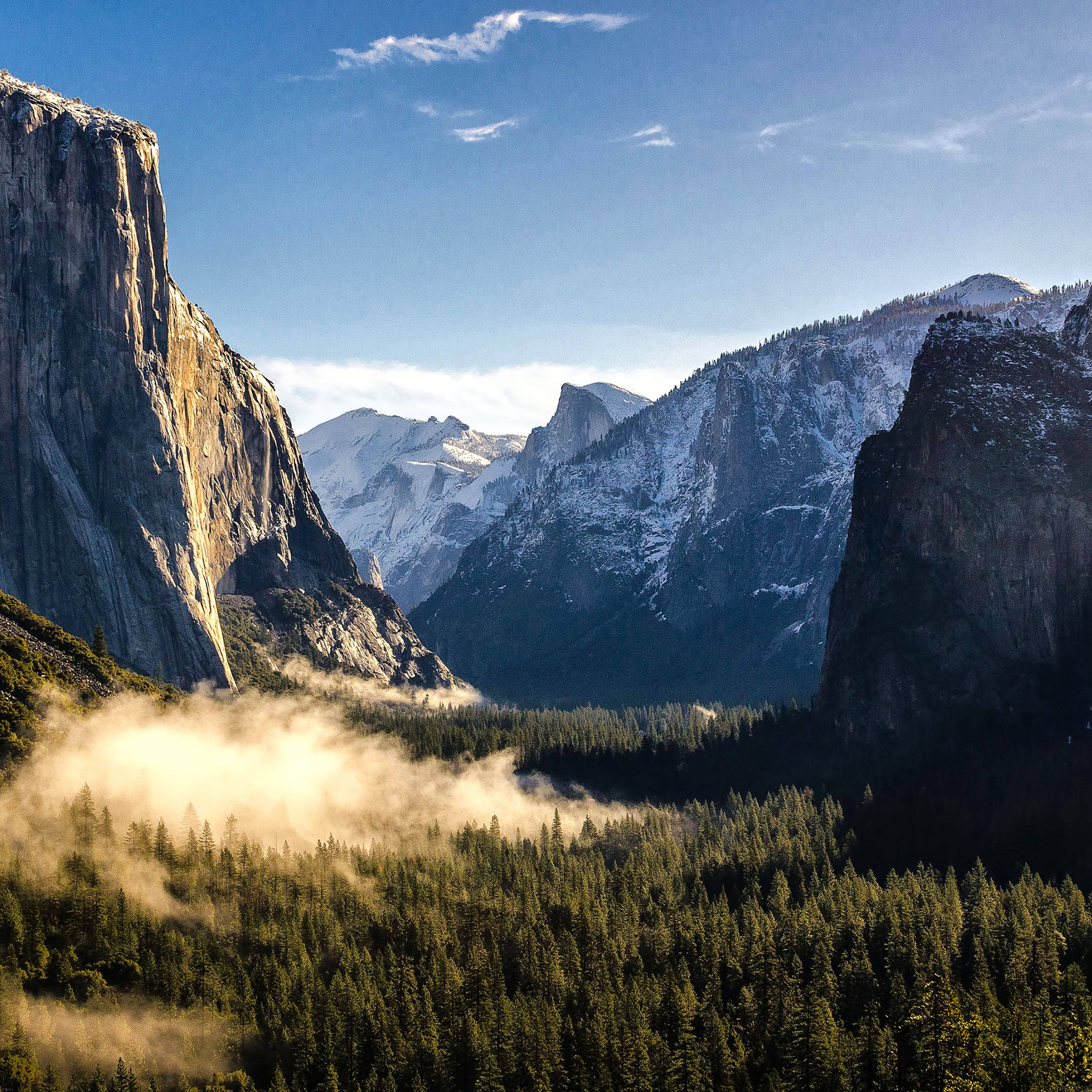Yosemite-vallei iPad-beeld Muurpapier