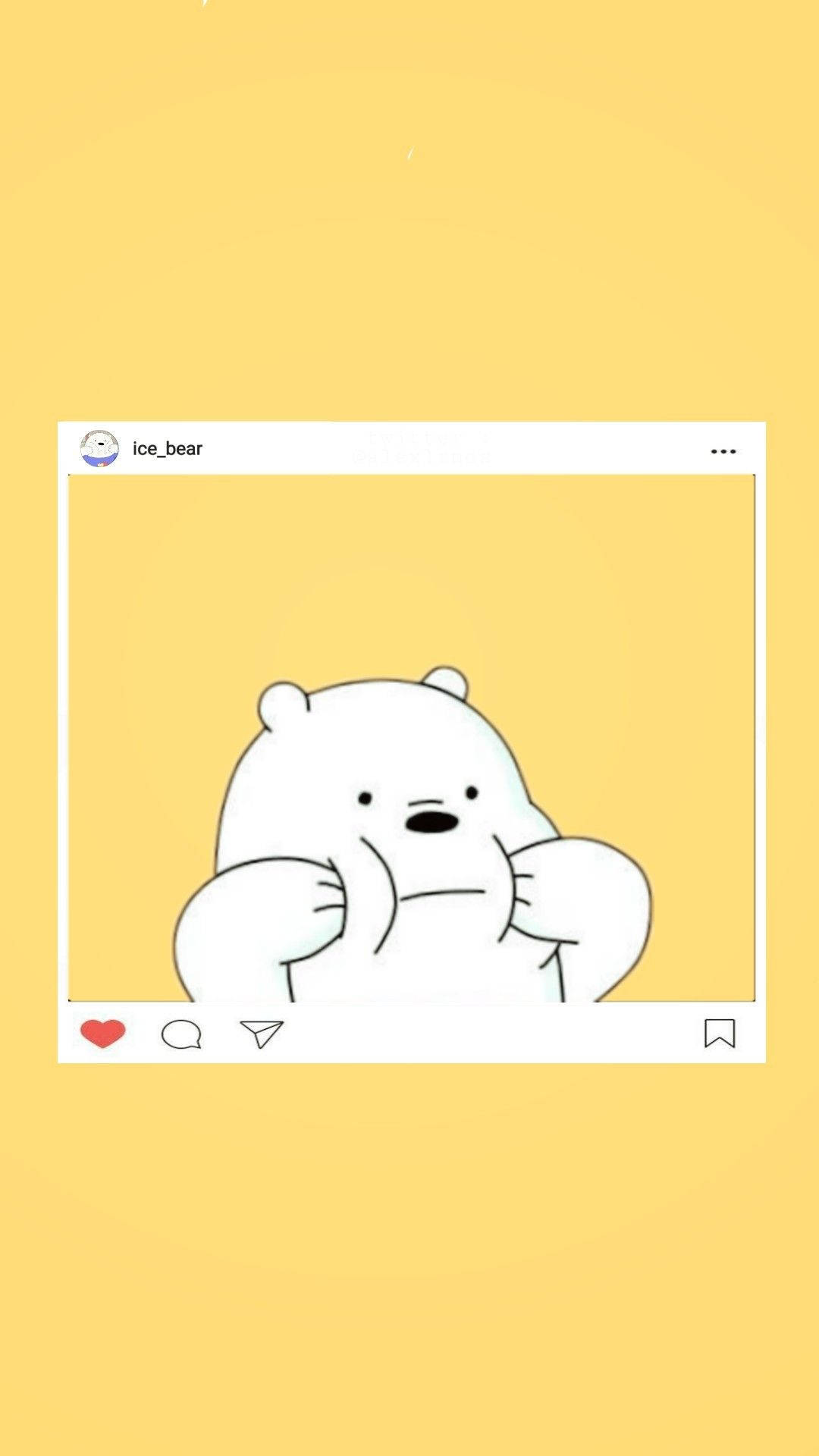 Ysbeer Tekenprent Instagram Styl Plasing Muurpapier