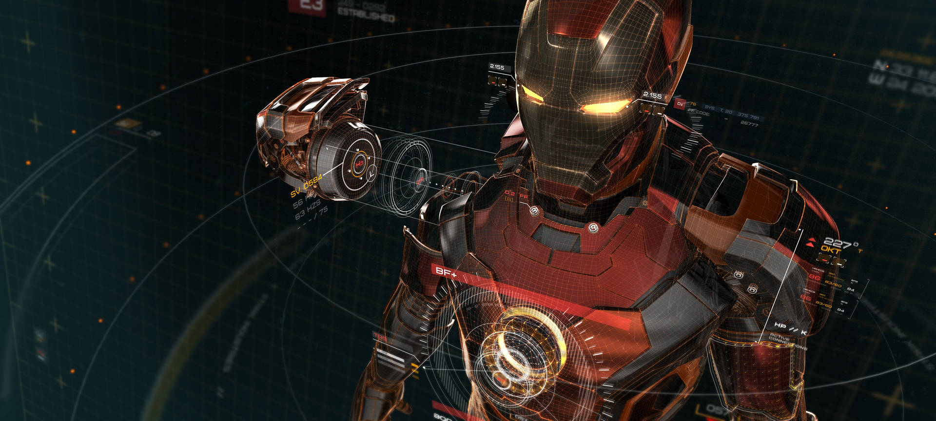 Ysterman KI skandering plakpapier — Iron Man Muurpapier