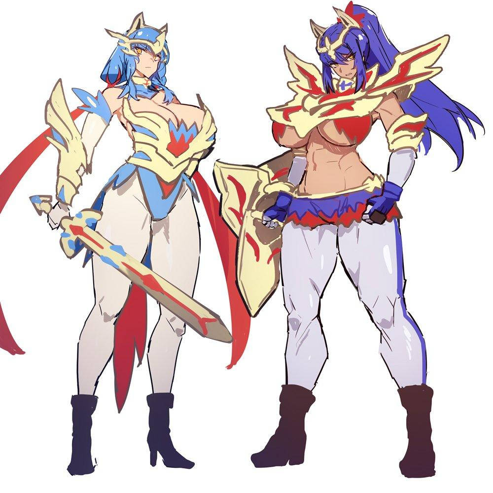 Zacian en Zamazenta as Vroue Muurpapier