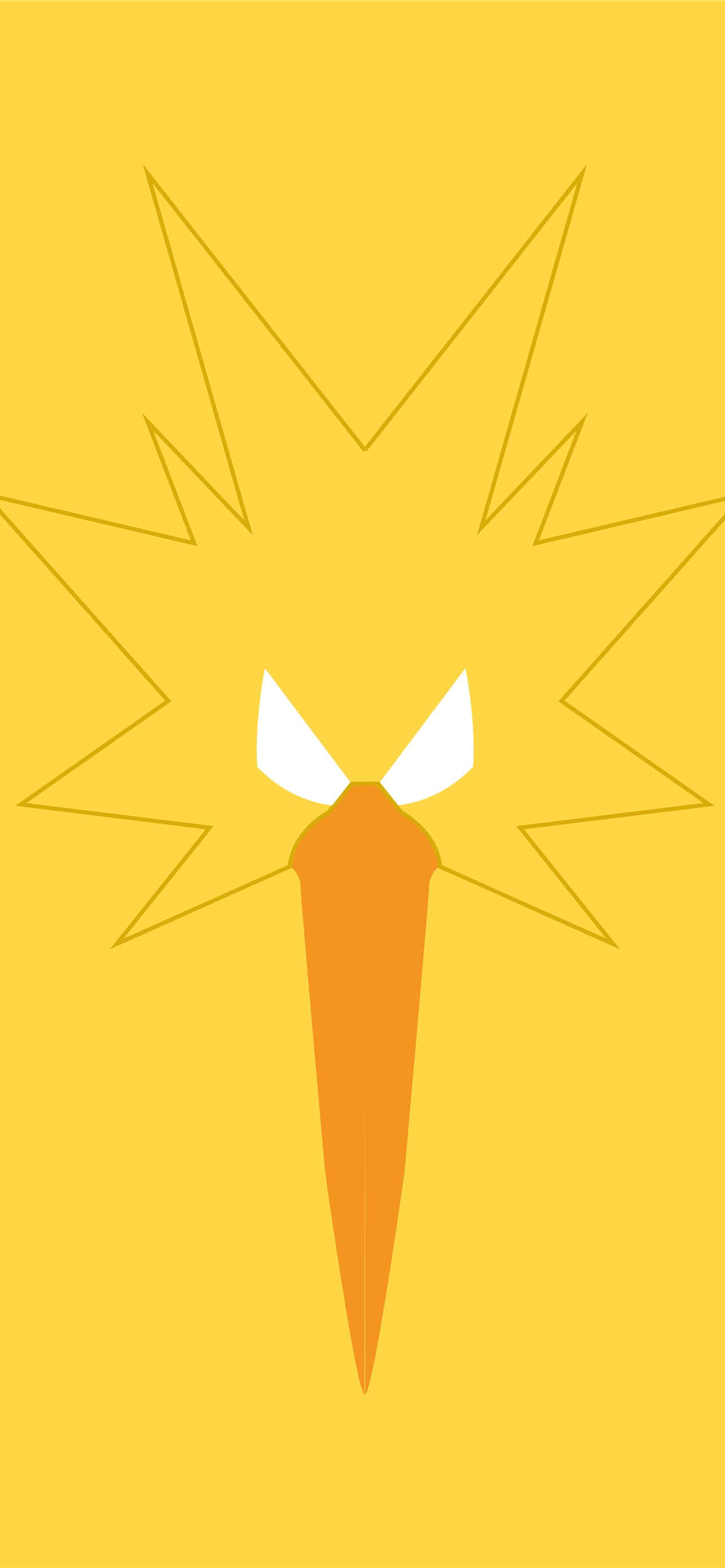Zapdos Minimalistiese Gesig Muurpapier