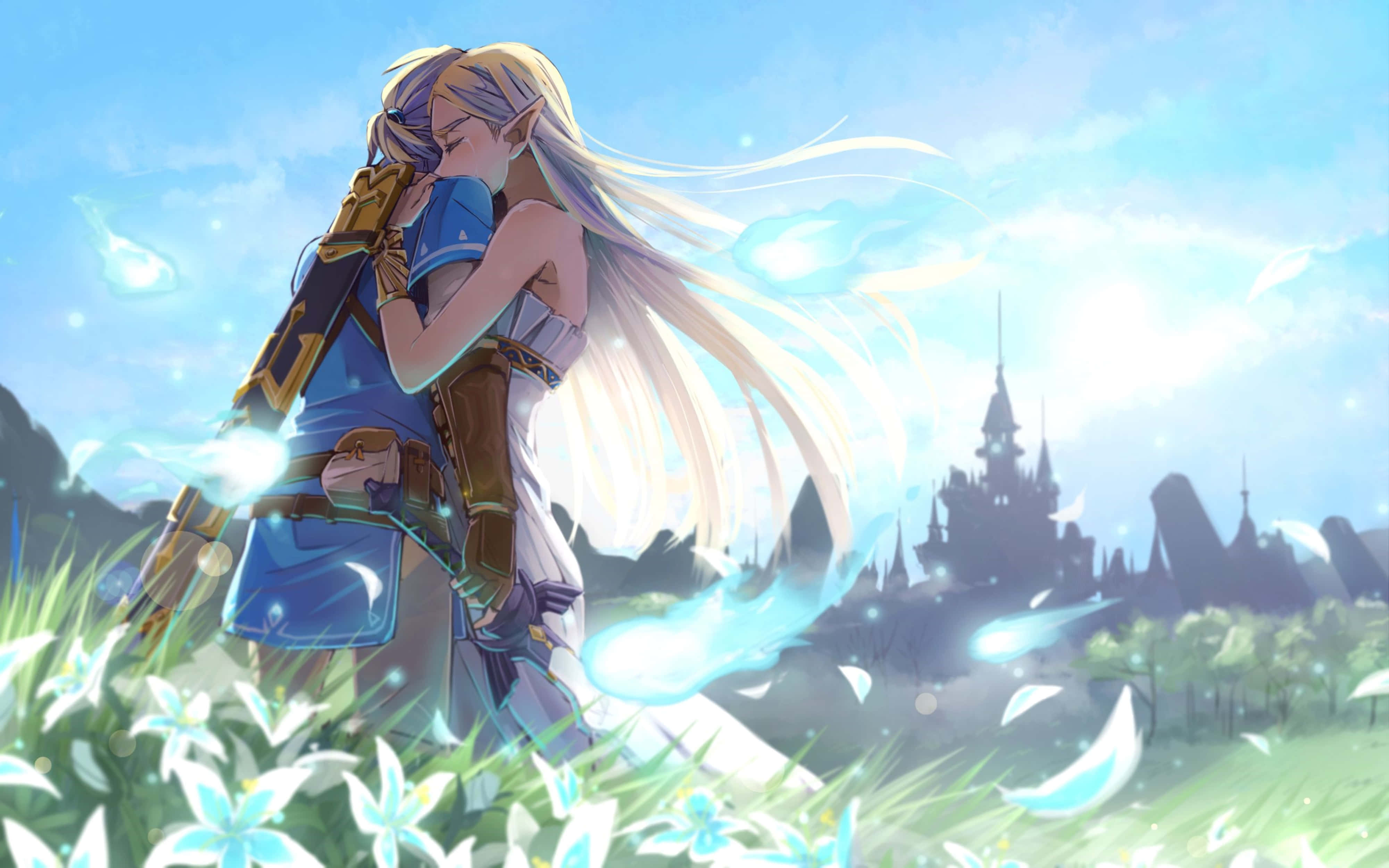 Zelda Breath Of The Wild 4K Omhelsing Muurpapier