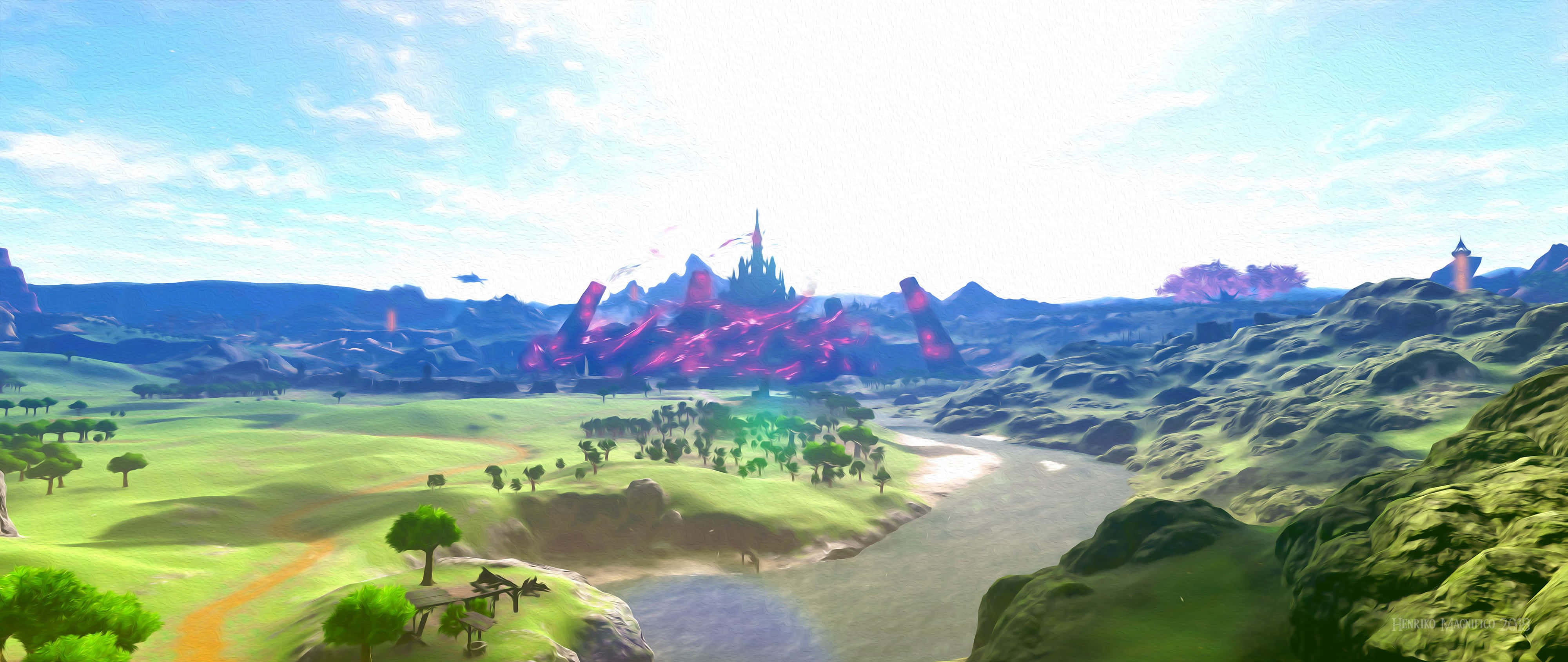 Zelda Breath of the Wild 4K Dag Natuur Muurpapier