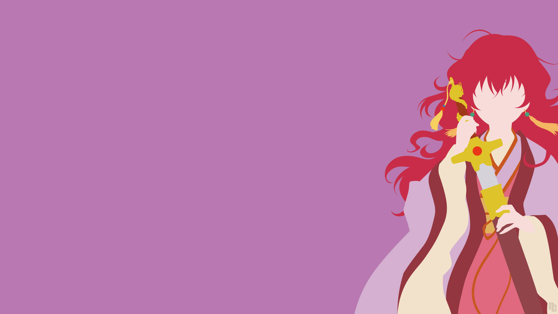 Zeno Akatsuki No Yona Minimalistiese Anime Muurpapier