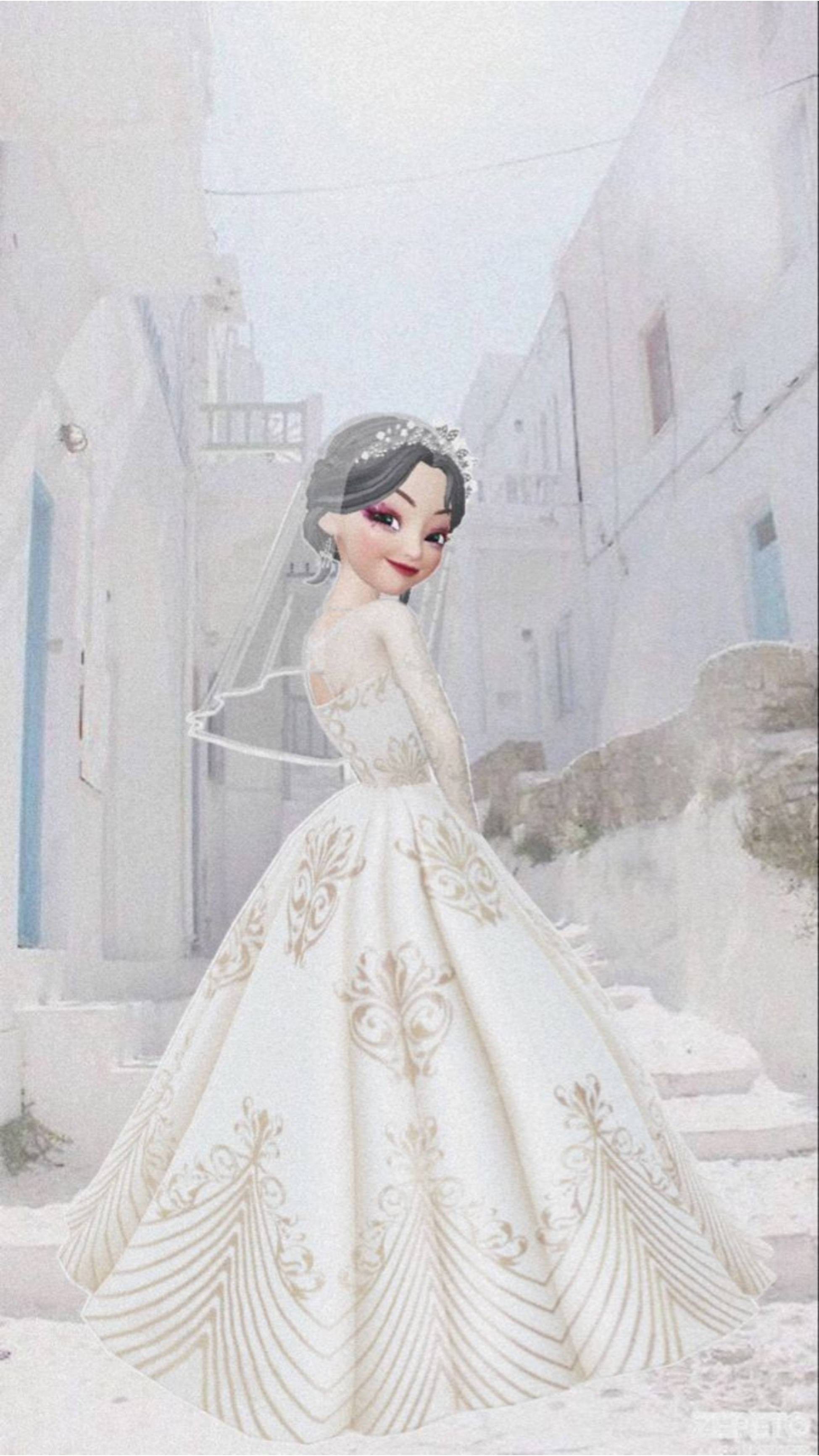 Zepeto Pragtige Bruid Muurpapier