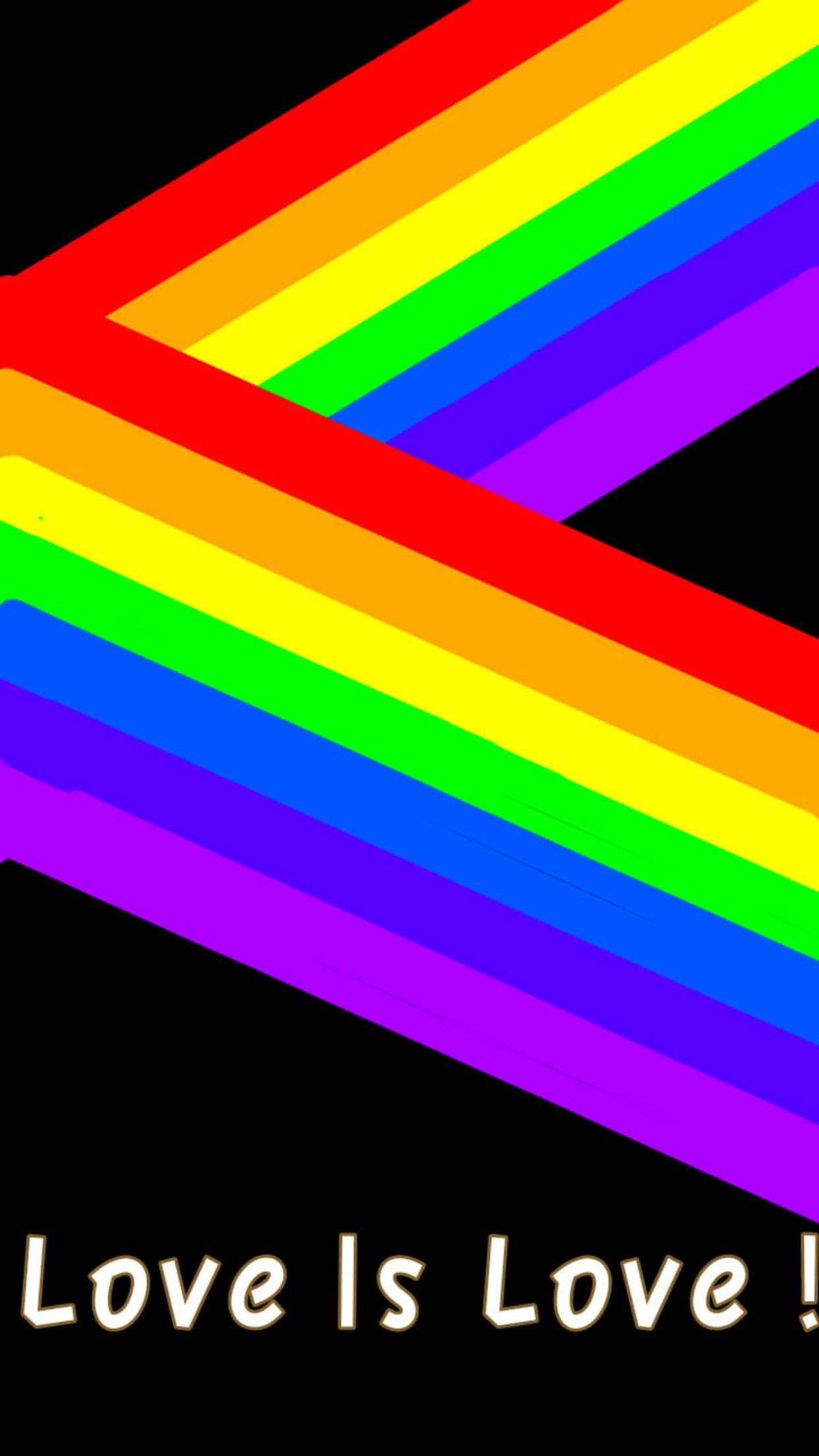 Zigzag Reënboog LGBT Foon Muurpapier