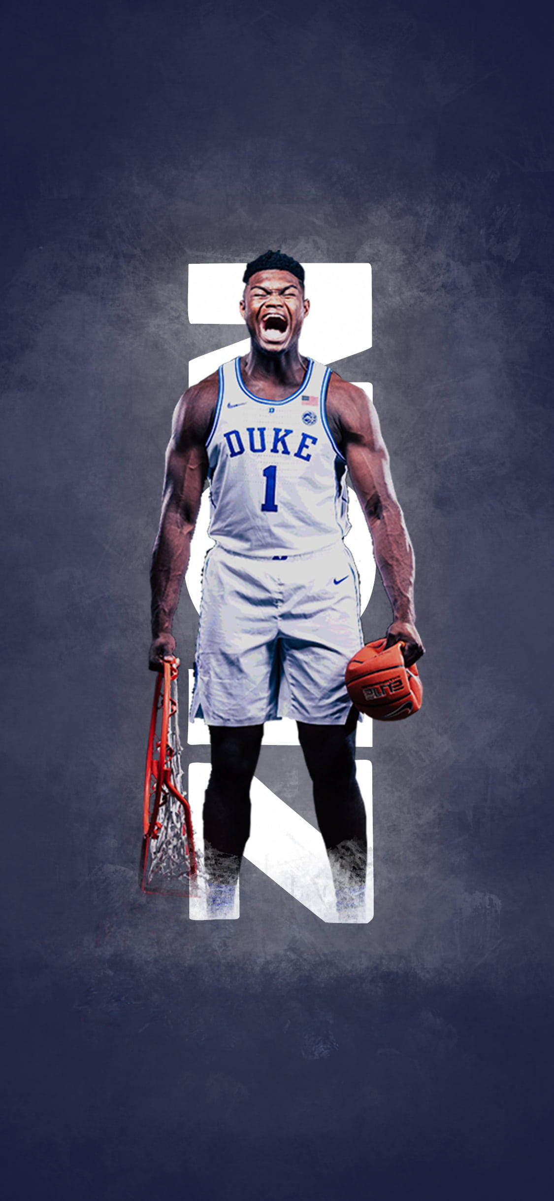 Zion Williamson Duke Speler Muurpapier