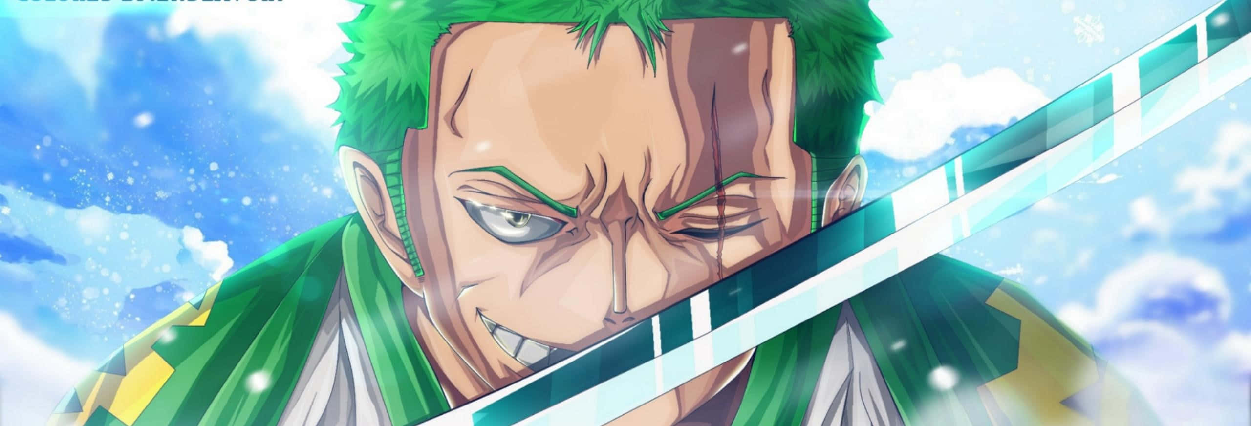Zoro Wano Glansende Swaard Muurpapier