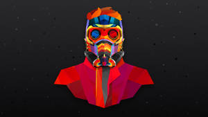 2560x1440 Marvel Meetkundige Estetiese Star-Lord — Guardians of the Galaxy Muurpapier