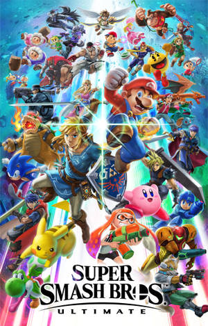 3D Smash Bros Ultimate foon agtergrond — Lenovo Idea Tab Plus Muurpapier