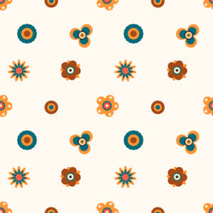 70's Blomme — Minimalistiese estetika Muurpapier
