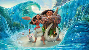 8k 7680x4320 Ultra Hd Resolusie Werkskerm Moana — 5120x1440 Muurpapier
