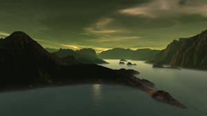 8k 7680x4320 Ultra Hd-resolusie lessenaar Fjord — 2560x1440 Muurpapier
