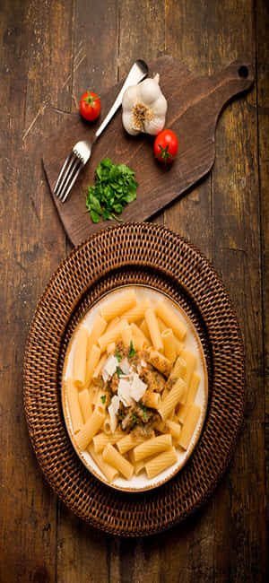 iPhone X-pasta-agtergrond — iPhone 16 Pro Muurpapier