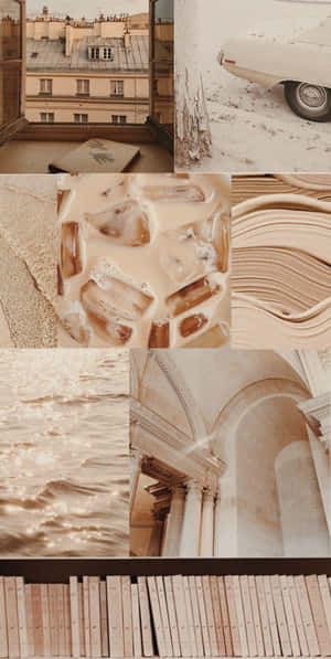 Estetiese Beige agtergrond — Estetiese patroon Muurpapier