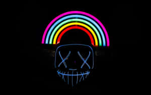 Neon-estetika agtergrond — Neon estetika Muurpapier