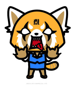 Aggretsuko Hardcore Fan-kuns Agtergrond — Galaxy Z Vou 6 Muurpapier