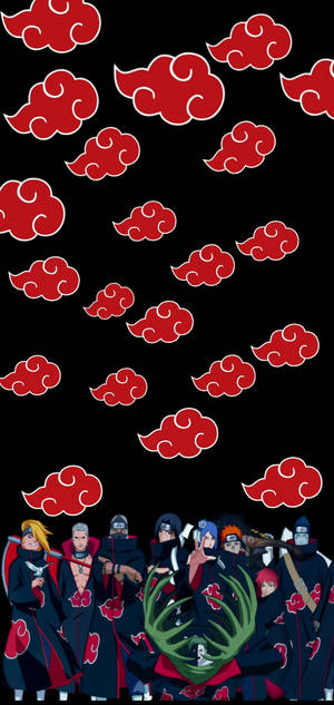 Akatsuki logo clan van Shinobi agtergrond — Naruto iPhone GIF Muurpapier