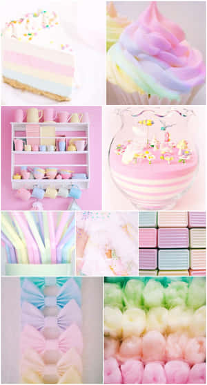 Pastel Reënboog Agtergrond — Pastel reënboog Muurpapier