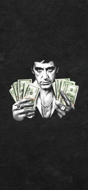 Al Pacino Scarface Rol Geld — Galaxy S24 Muurpapier